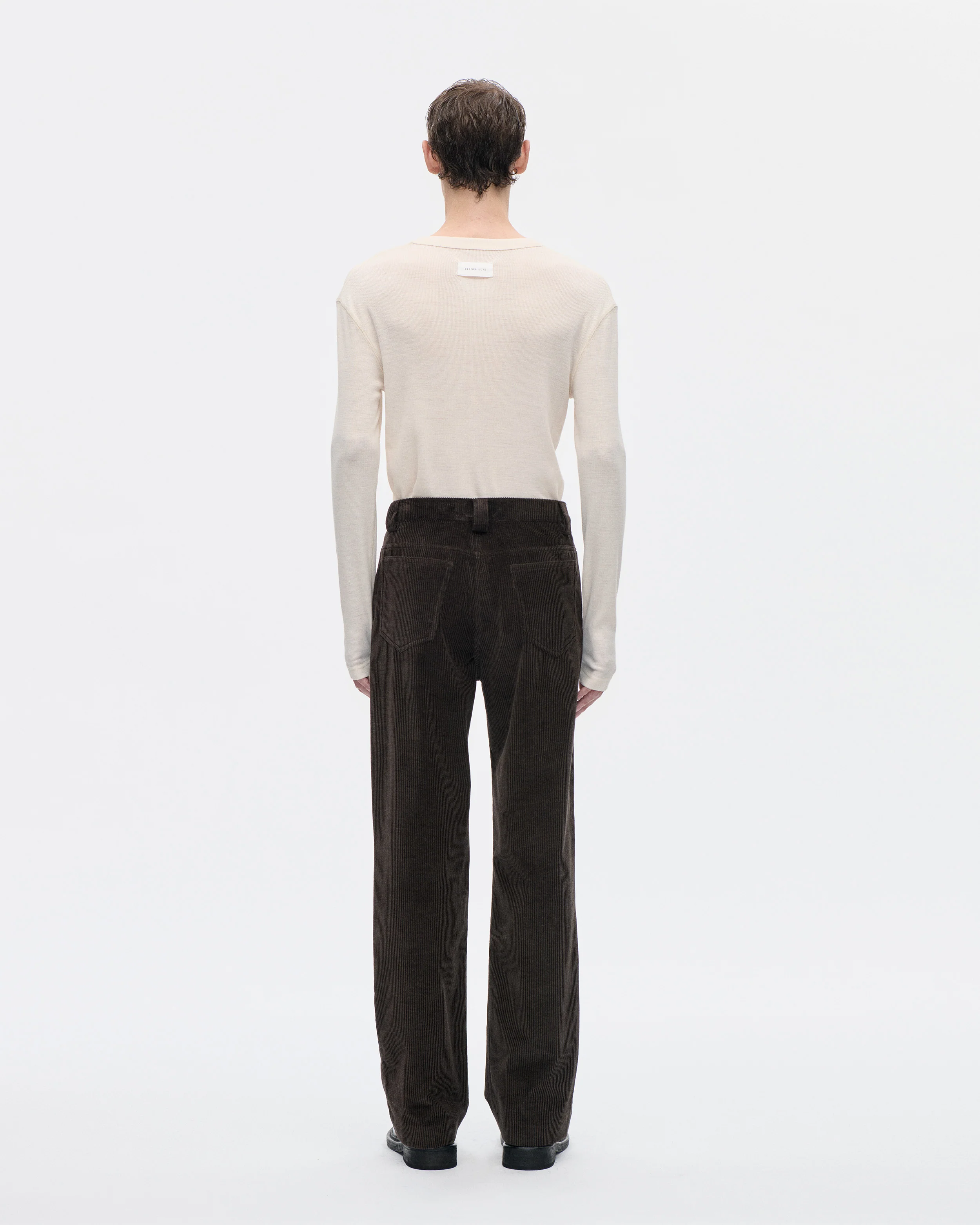 Base Tee LS Army Wool 002 Off White - Image 3
