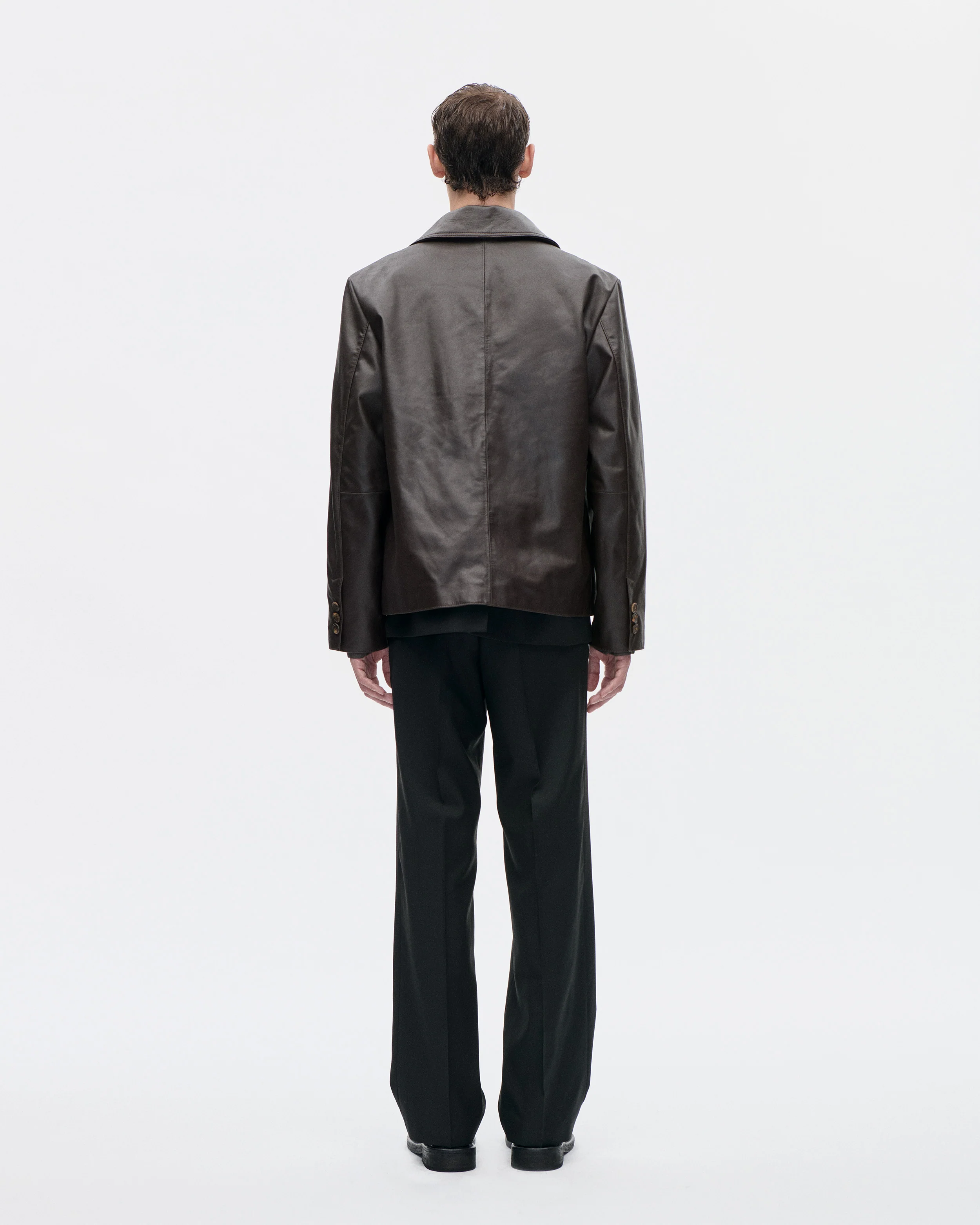 Blouson Nappa Leather 068 Brown - Image 3