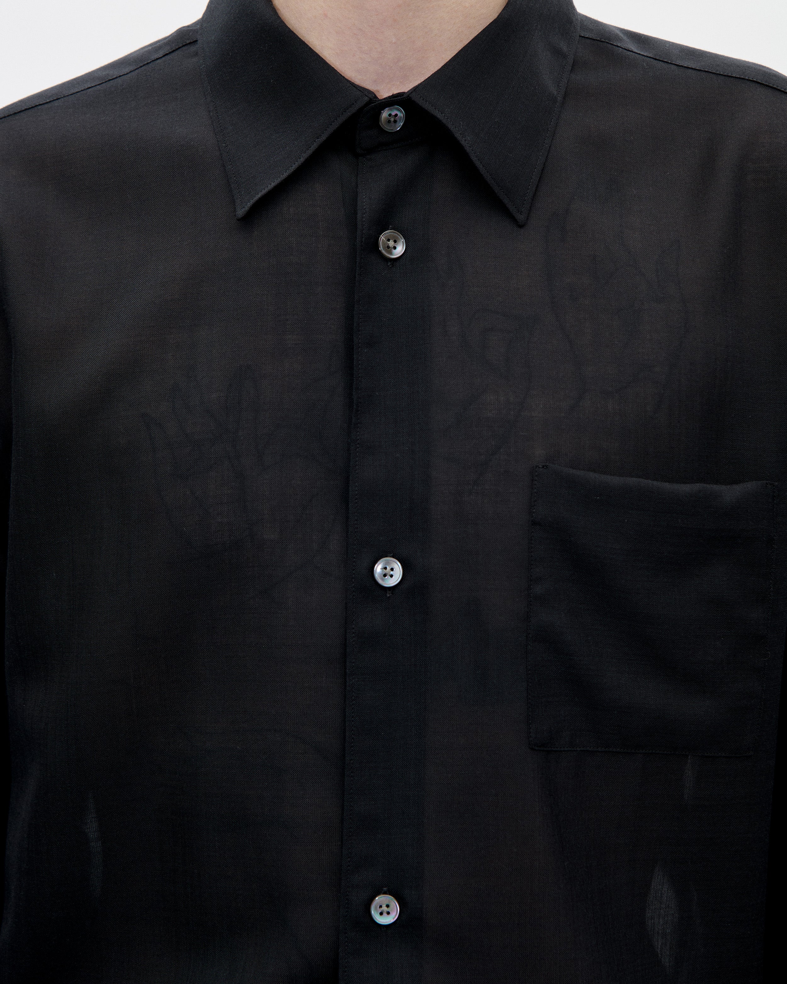Cordial Shirt 120s Merino 009 Black - Image 4