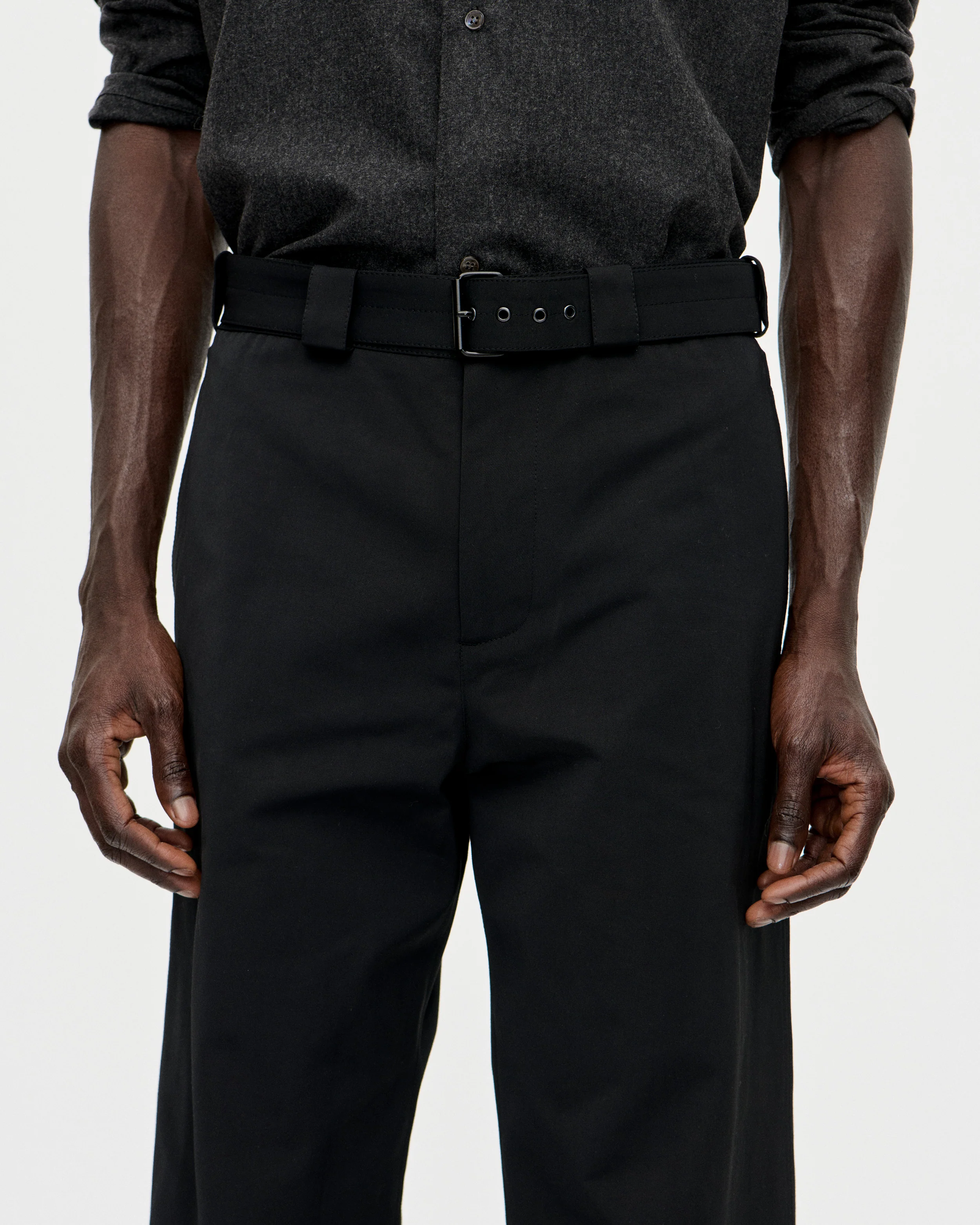 Belt Trouser Ottoman 009 Black - Image 4