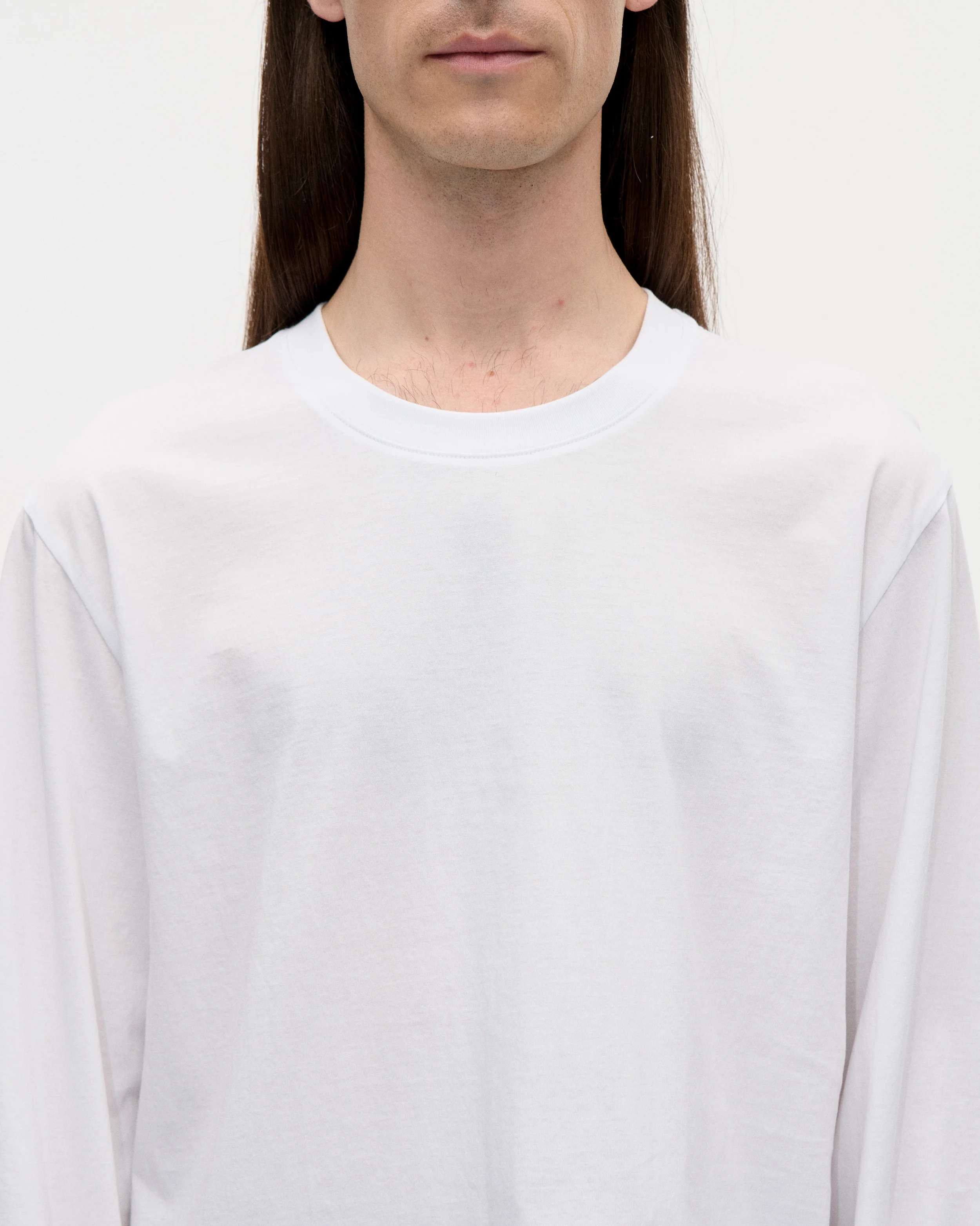 Seam Tee LS 140 001 White - Image 4