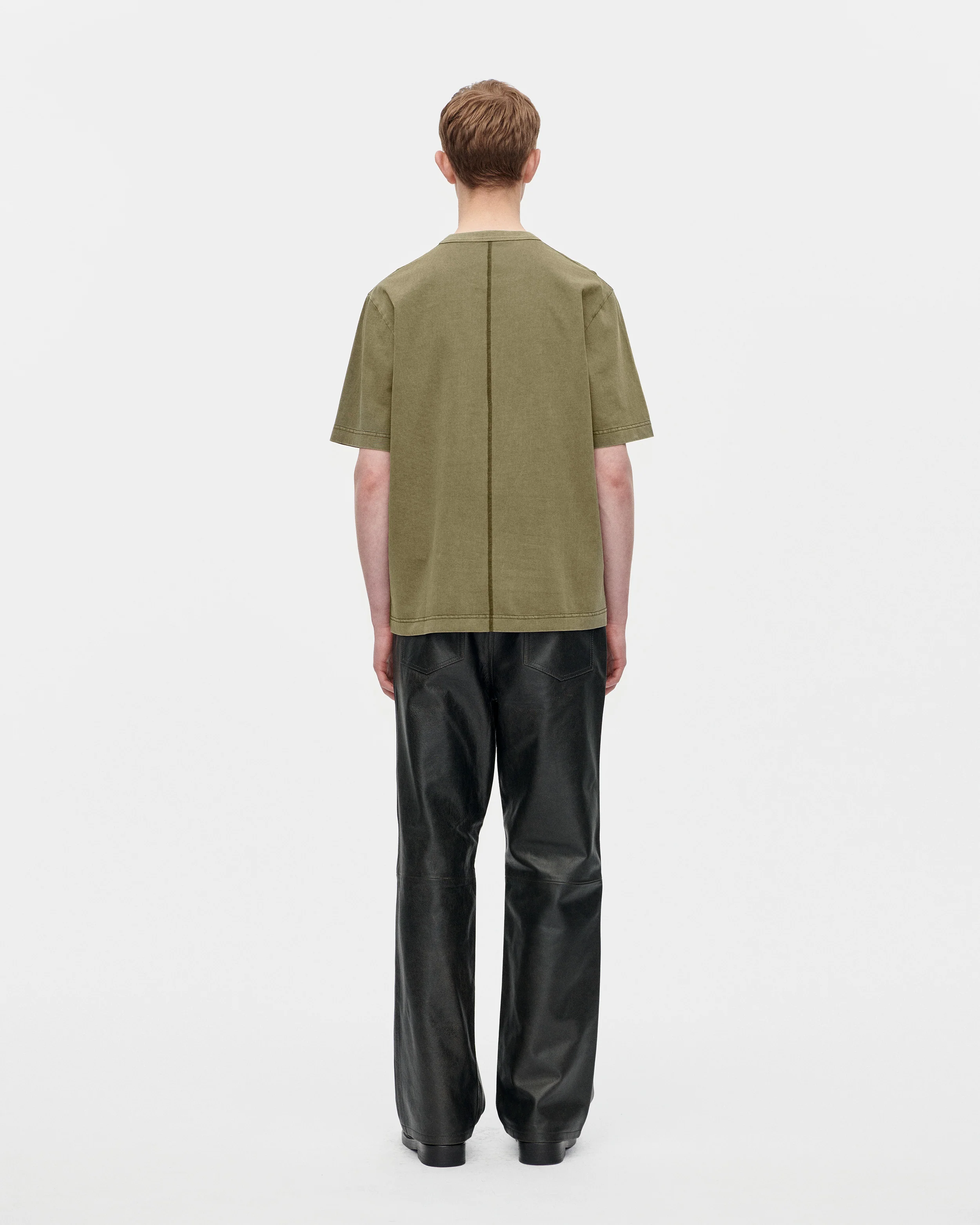Seam Tee Organic 180 032 Olive - Image 3