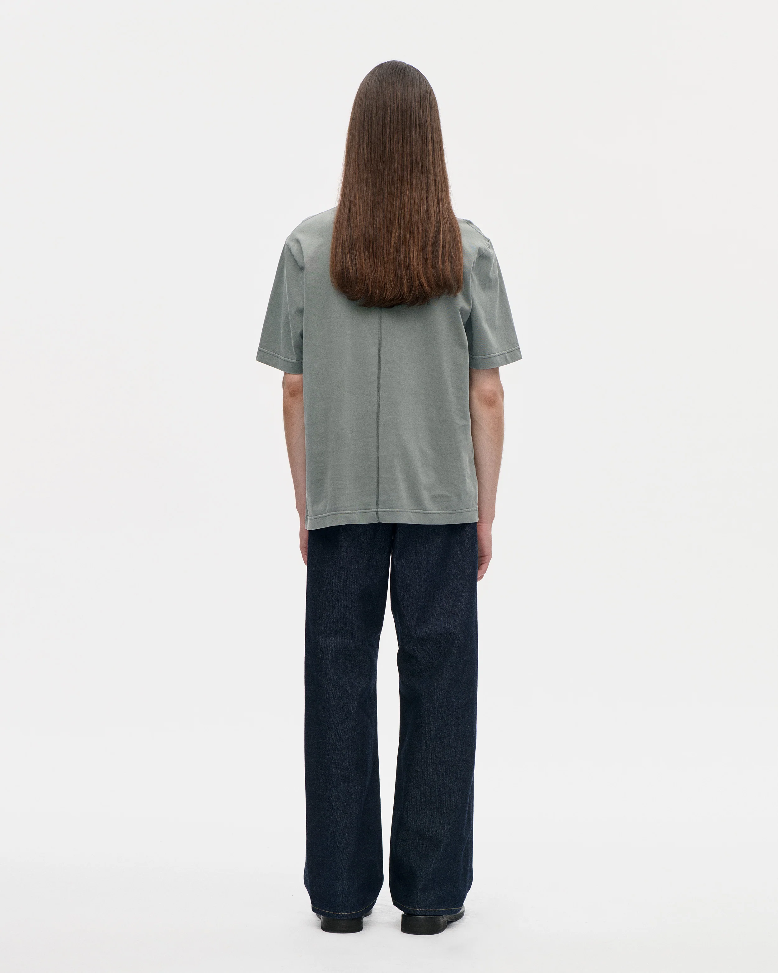 Seam Tee Organic 180 081 Grey - Image 3