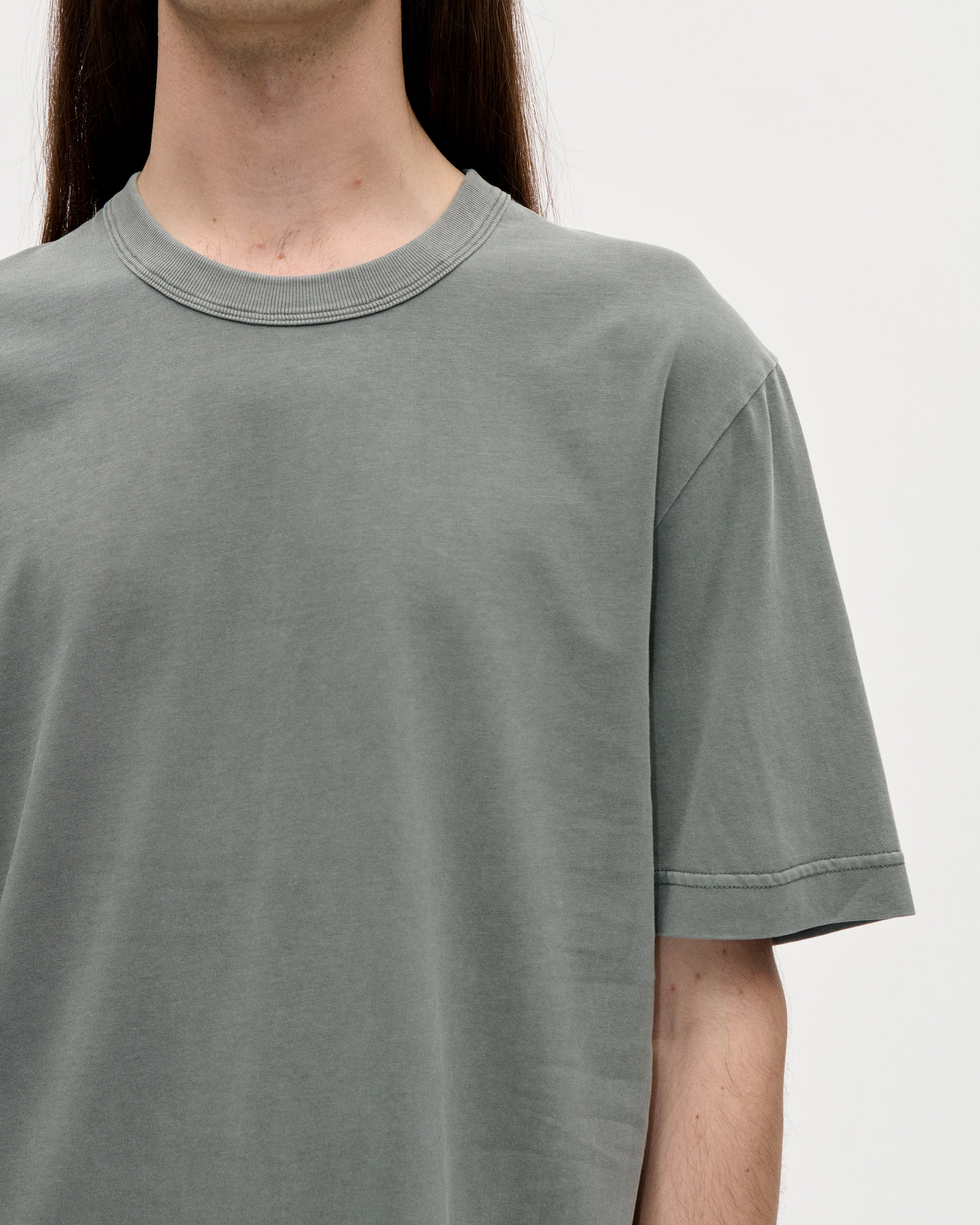 Seam Tee Organic 180 081 Grey - Image 4