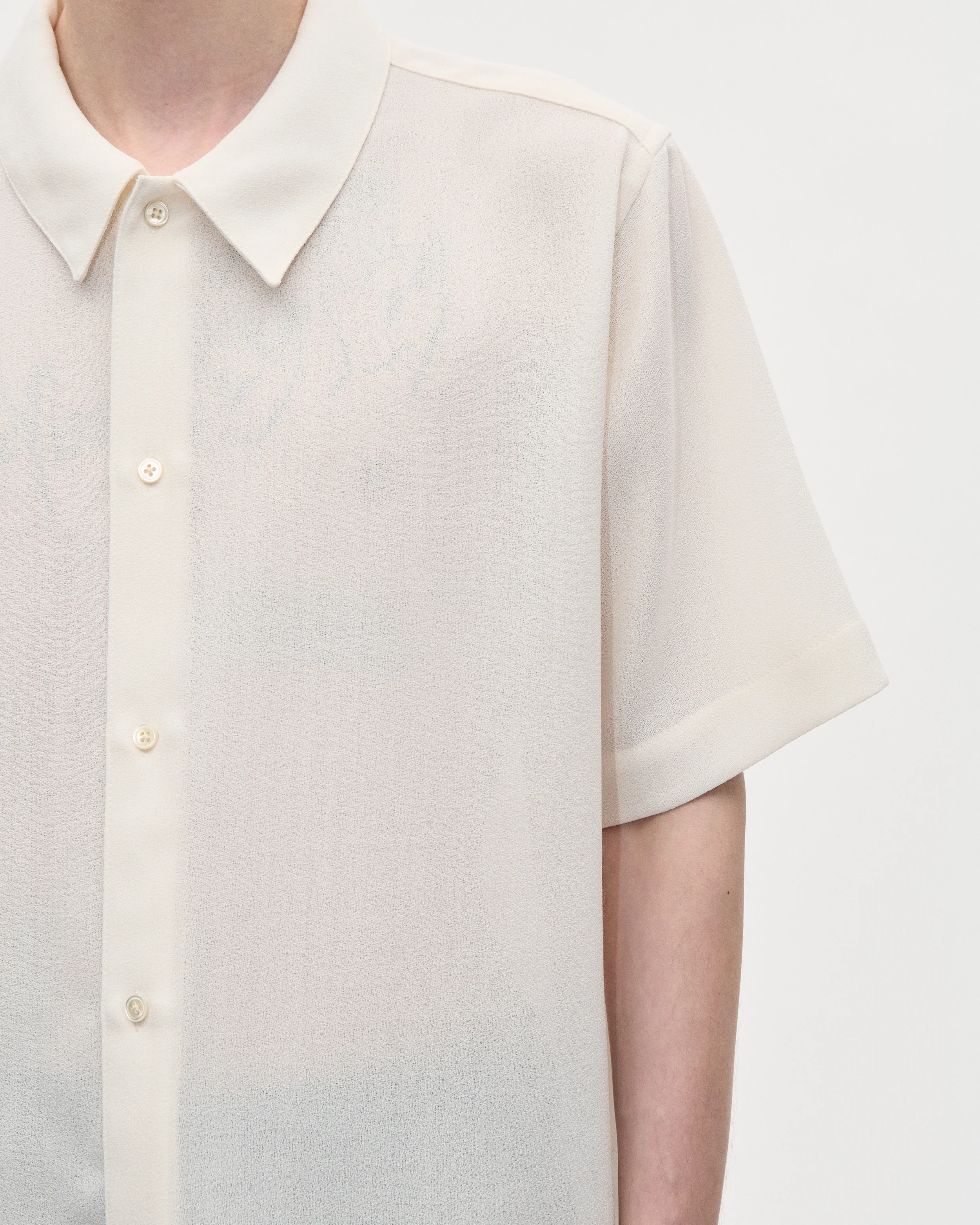 Wander Shirt Shimmer Wool 021 Chalk - Image 4